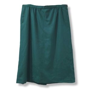 VINTAGE Pendleton 100% Virgin Wool Emerald A-Line Skirt, Holiday, Lined